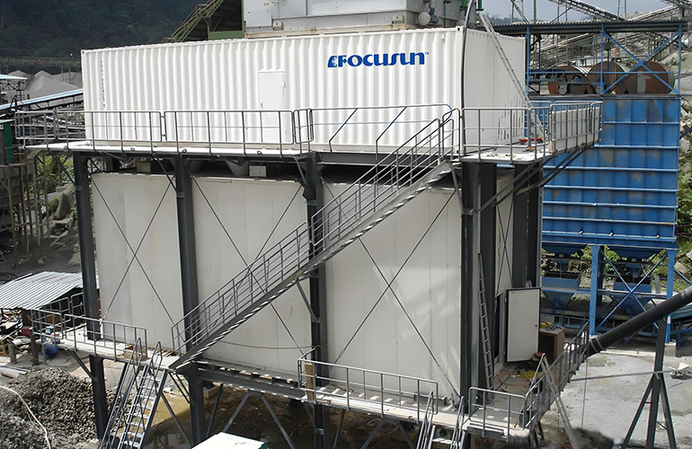 Concrete cooling project using an ice-based cooling system to control concrete temperature during large-scale construction.