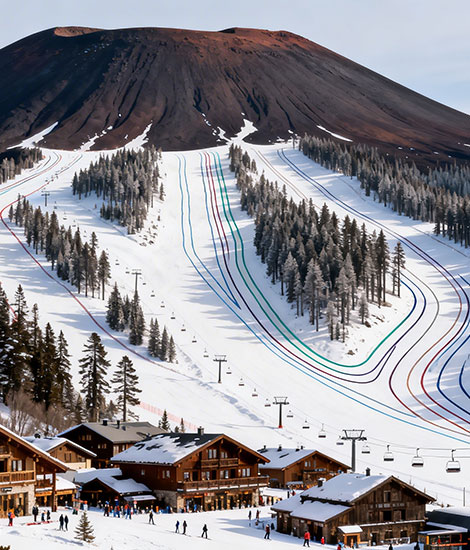 Focusun ski resort project in Japan with advanced snowmaking technology and professional skiing facilities.
