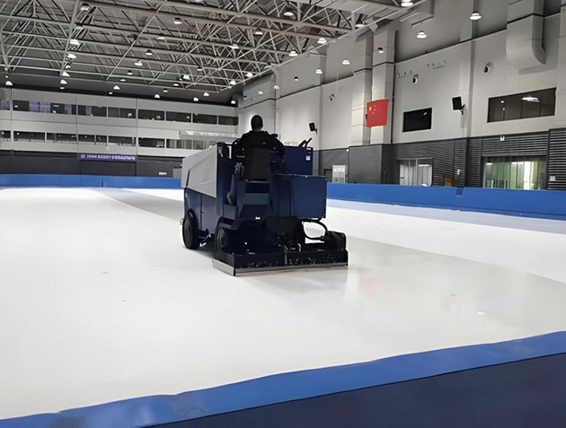 Ice cart for ice rink maintenance and resurfacing, supporting efficient ice preparation and professional skating facility operations.